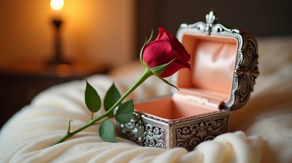 Coffret rose éternelle : l'élégance d'un amour intemporel